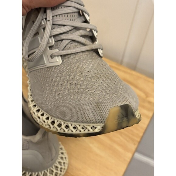 Adidas Men’s Ultra 4D Running Size 9.5 Gray Silver Metallic IG2260 Sneakers - Picture 4 of 10